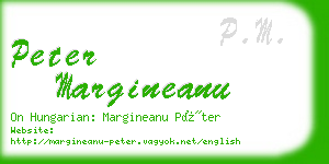 peter margineanu business card